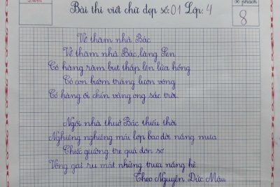 CUỘC THI “VIẾT CHỮ ĐÚNG VÀ ĐẸP” – NĂM HỌC 2025–2026 TRƯỜNG TIỂU HỌC KHÁNH THƯỢNG